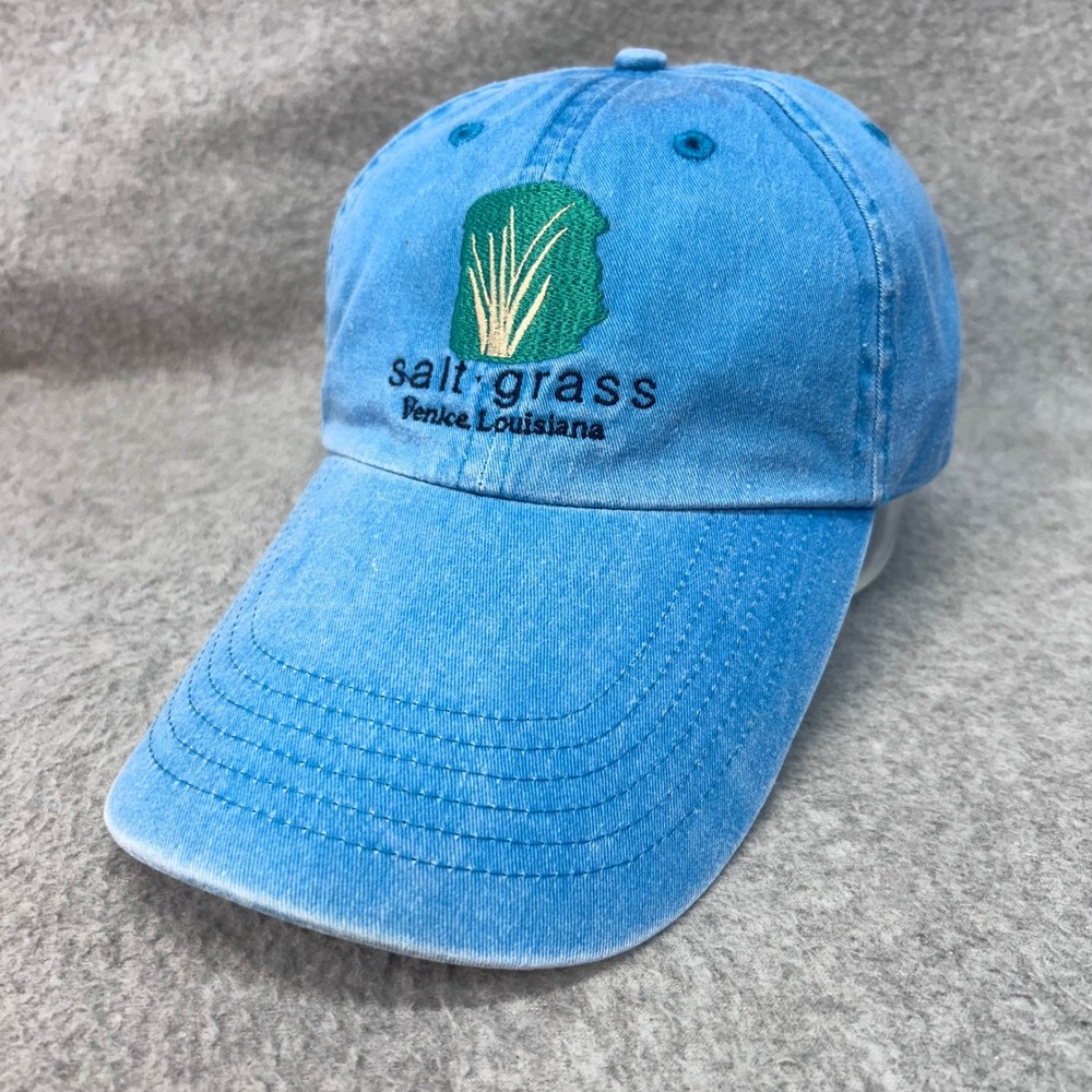 Salt Grass Venice Louisiana Mens Blue Unbranded Hat Adjustable Dad Cap 3192 OSFA